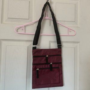 New w/o Tags Nylon Burgundy crossbody bag
